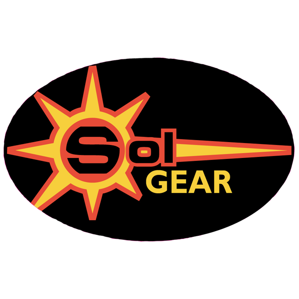 Solgear logo - black oval sticker