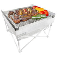 Load image into Gallery viewer, folding grill grate on grill
