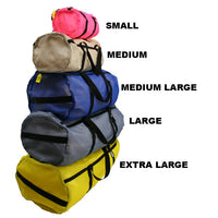 Load image into Gallery viewer, different sizes of Mesh Duffel Rig Bags
