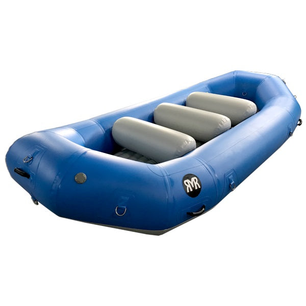 Blue 13' self bailing raft