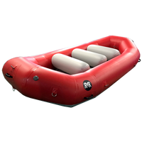 Load image into Gallery viewer, Red 13&#39; self bailing raft
