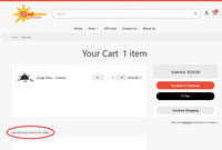 Load image into Gallery viewer, screenshot of where to provide Solgear your custom measurements
