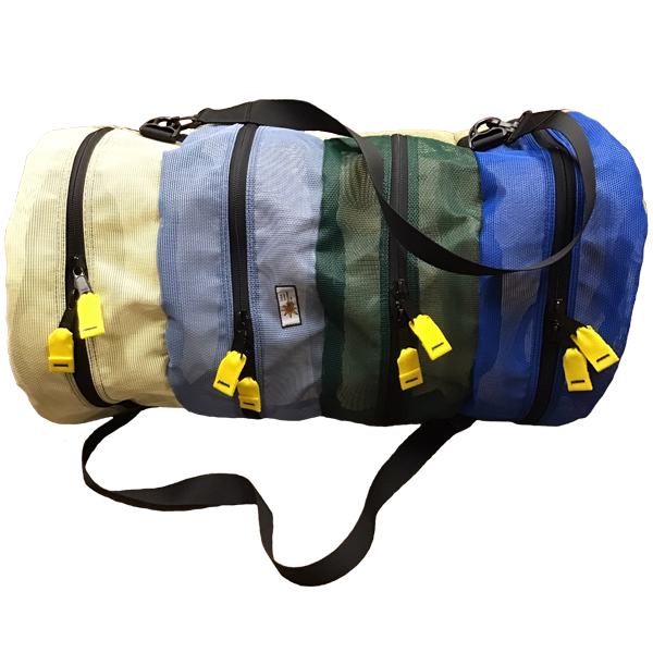 Divided Mesh Duffel Rig Bag Multi Compartment Mesh Duffel Bag