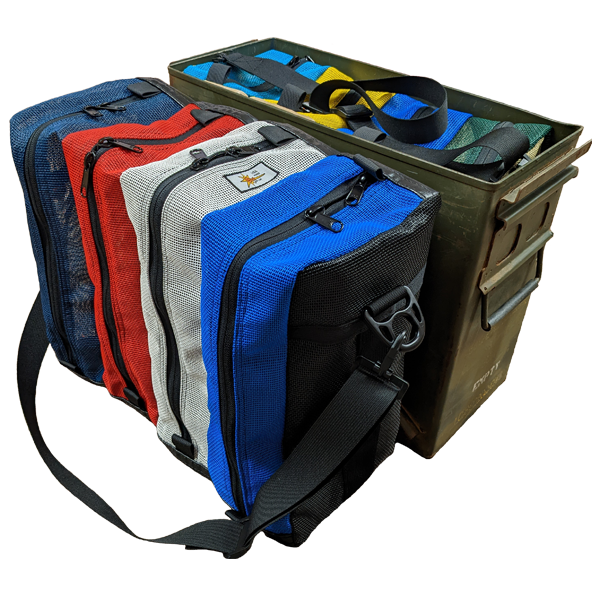 Rocket Box Organizer, Divided Mesh Multi Compartment Bag
